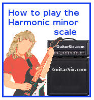 learn how to play and memorize harmonic minor scales for guitar