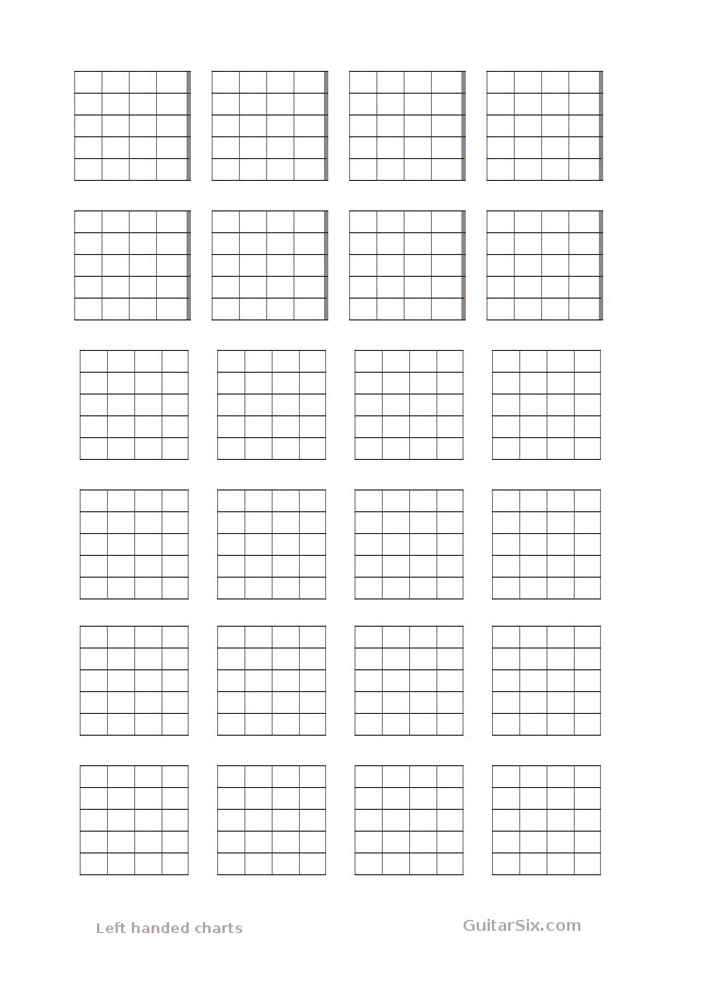 Printable Guitar Chord Chart Blank Sheet And Chords Collection