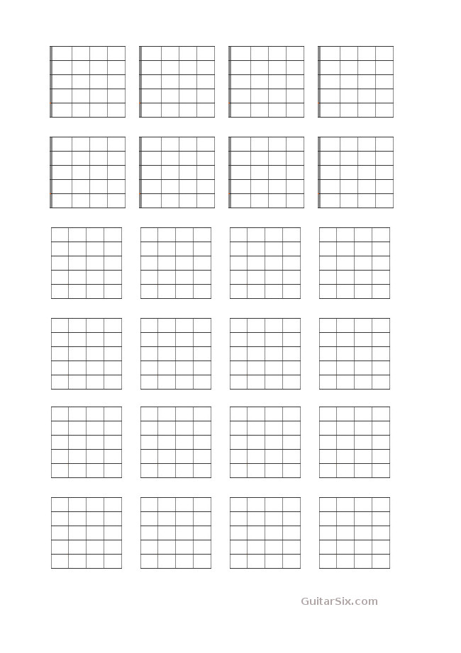 guitar chord chart paper